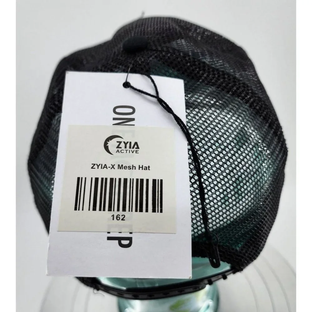 New‎ With Tags ZYIA Active Black Mesh Snapback Trucker Hat Cap Unisex One Size